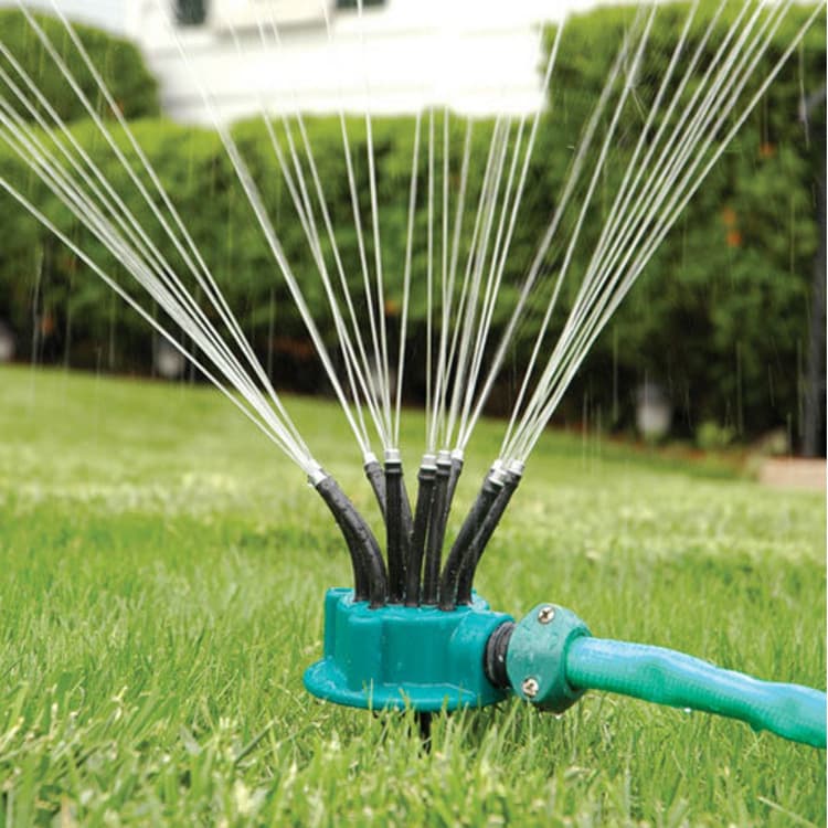 360-Degree Garden Automatic Multi-Head Sprinkler Watering Nozzle Gardening Tool Irrigation Spray Nozzle