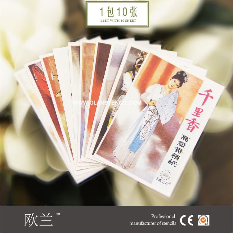 Custom-Made Fragrance Sheets, Scented Paper, Perfume Paper, Odor Eliminators, and Deodorizing Products from Manufacturer