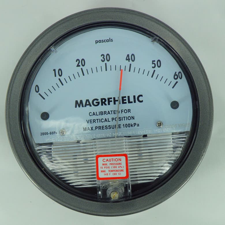 Tianen MAGRFHELIC Cast Aluminum Housing Differential Pressure Gauge, 0-60 Pa Micro Differential Pressure Gauge, Differential Pressure Meter