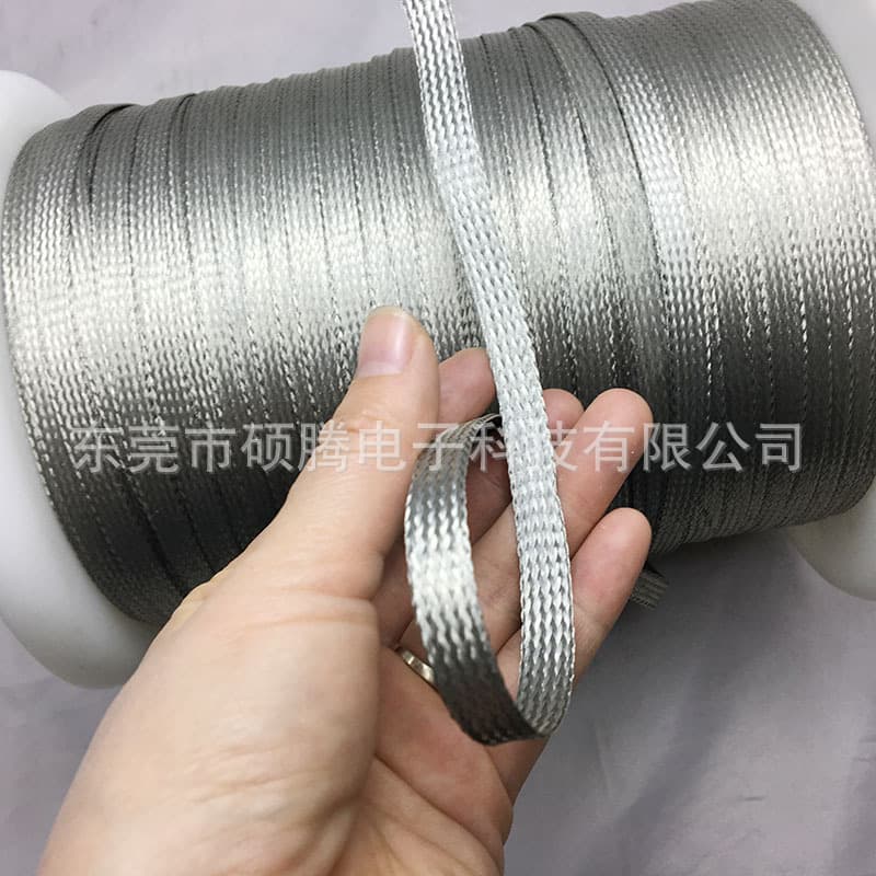 10mm Anti-Static Tinned Copper Braided Strap Grounding Conductive Copper Tape Grounding Metal Braided Strap
