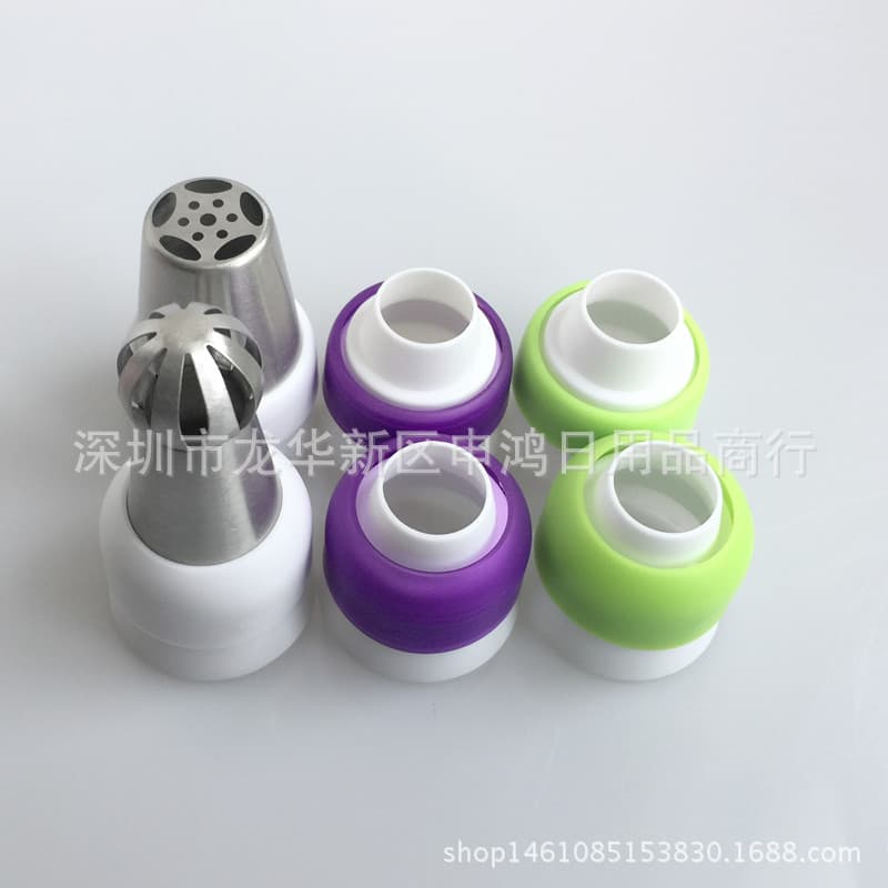 New Russian Piping Nozzle Torch Ball Single Color Single Hole Converter Food Grade Material In Stock Adapter