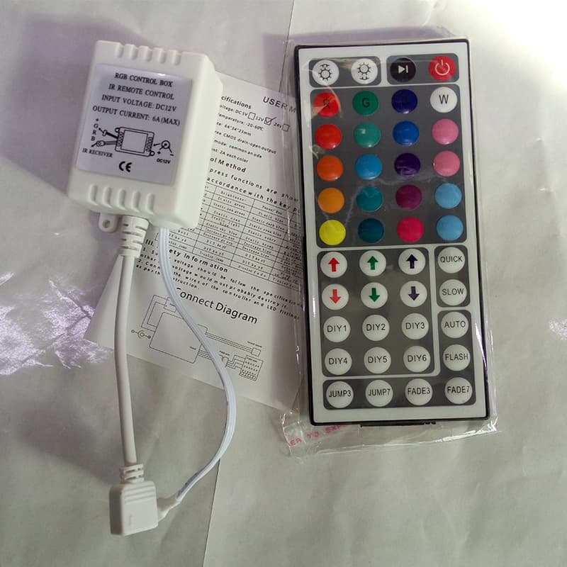 24-key 44-key RGB light bar far infrared controller LEDRF controller RGB dimming controller remote control