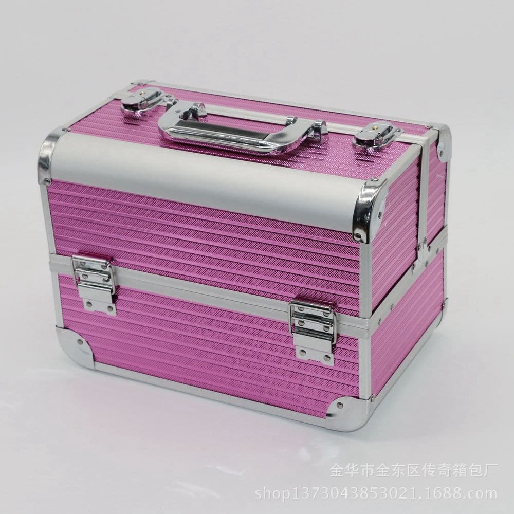 Aluminum alloy makeup box, professional makeup artist and makeup special large portable portable home multi-layer manicure box