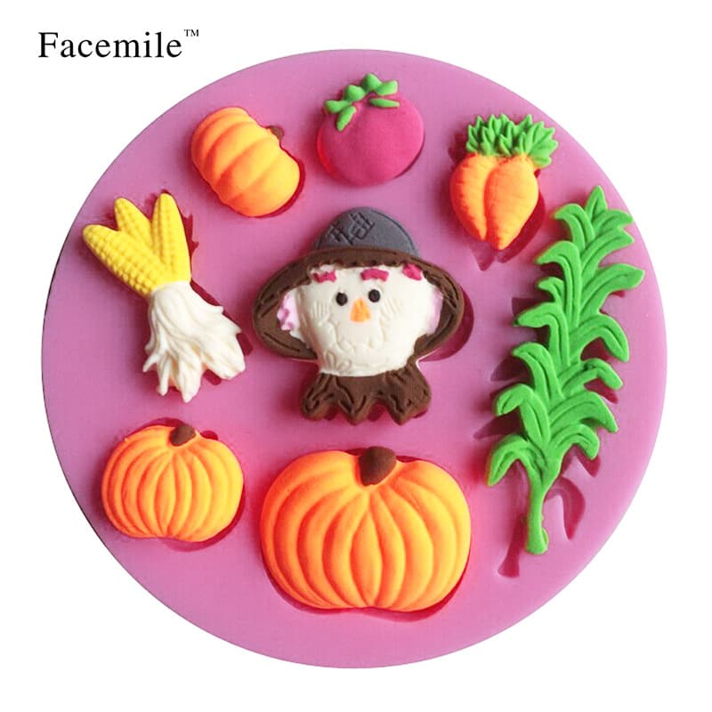 Farmer and Vegetable Cake Baking Mold Chocolate Silicone Mold Cake Decoration