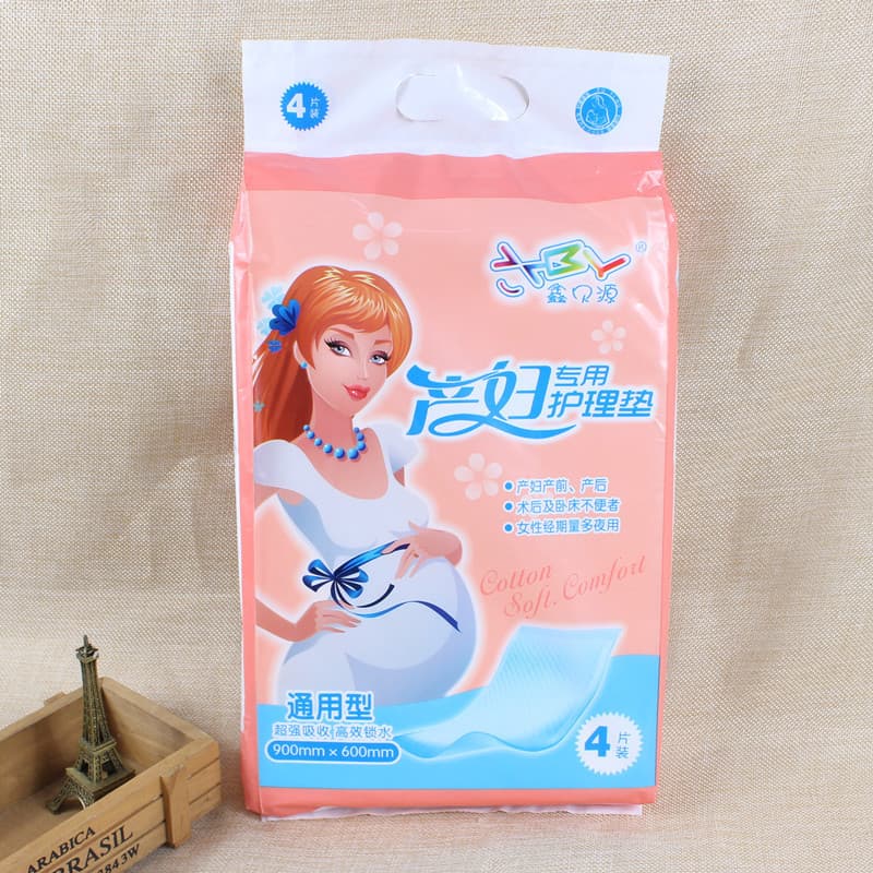 Maternity Disposable Underpad 60*90, Postpartum Bed Pad, Waterproof Changing Pad 4-Pack, Postnatal Care Pad