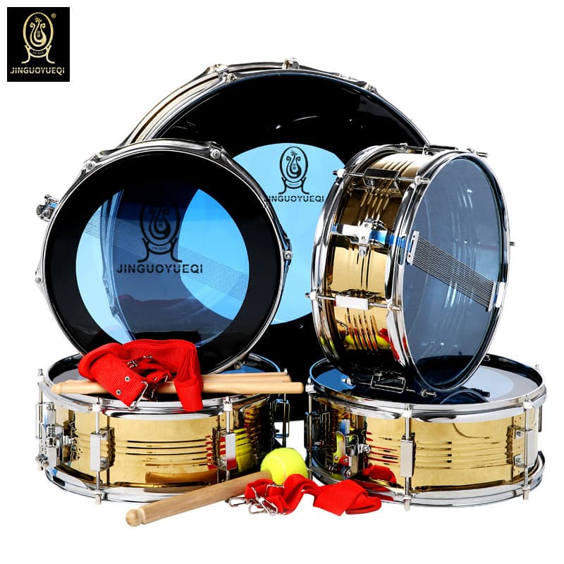 Golden Fruit Musical Instrument Set Drum 22 Inch Titanium Big Sing Drum Small Sing Drum Young Pioneers Big Drum High Grade Sing Drum Musical Instruments