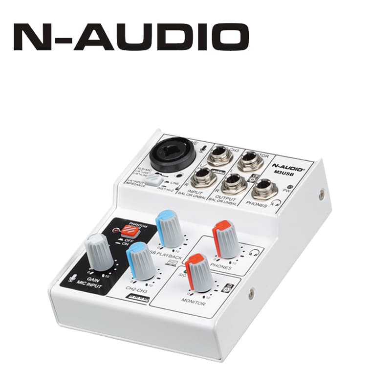 M3USB 3-Channel Mini Audio Mixer USB Mixer Recording Mixer Sound Card