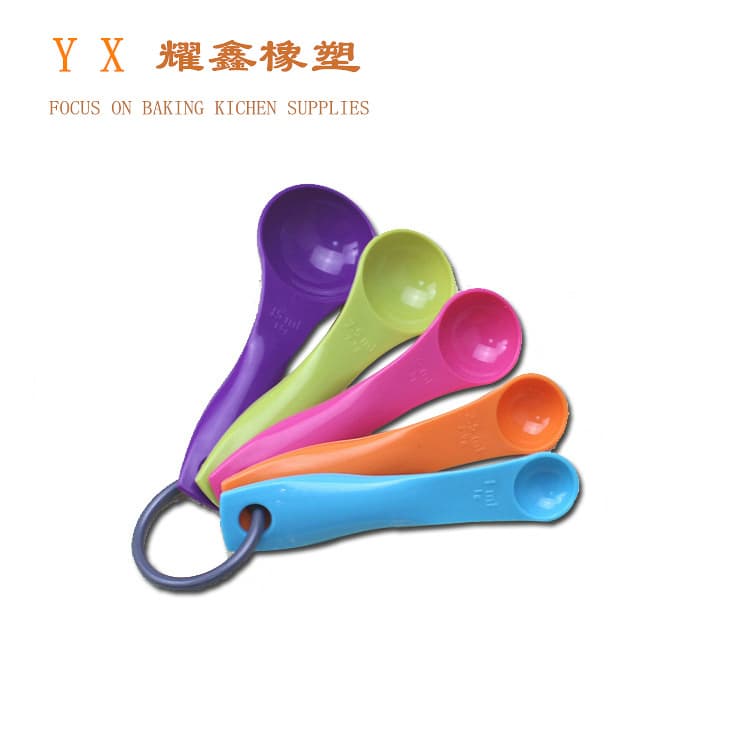 Soap making tools 5PC colorful 5-piece measuring spoon set plastic five-piece measuring spoon set can come into contact with food