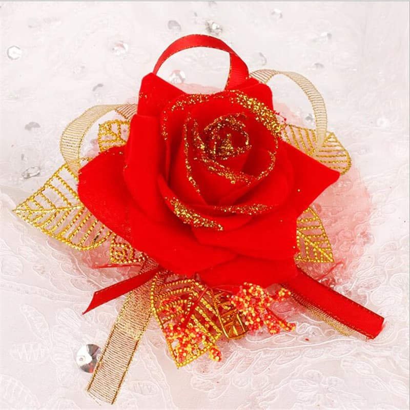 Wholesale bridal corsages, wedding supplies, celebration artificial flowers, and guest welcome decorations.