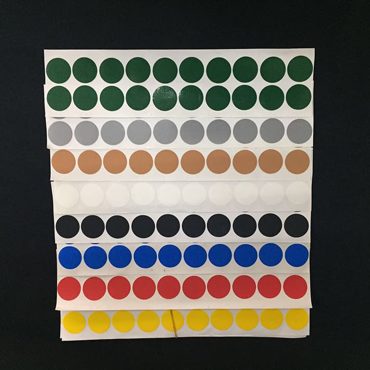 Colored Dot Fabric Tape Die-Cutting Hook and Loop Processing Punching Fabric Dot Carpet Fixing Sticker Factory Custom