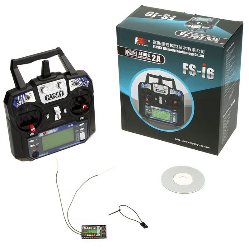 Flysky FS-i6 6-Channel 2.4G Remote Controller with IA6/IA6B Receiver for Fixed Wing Bidirectional Transmission