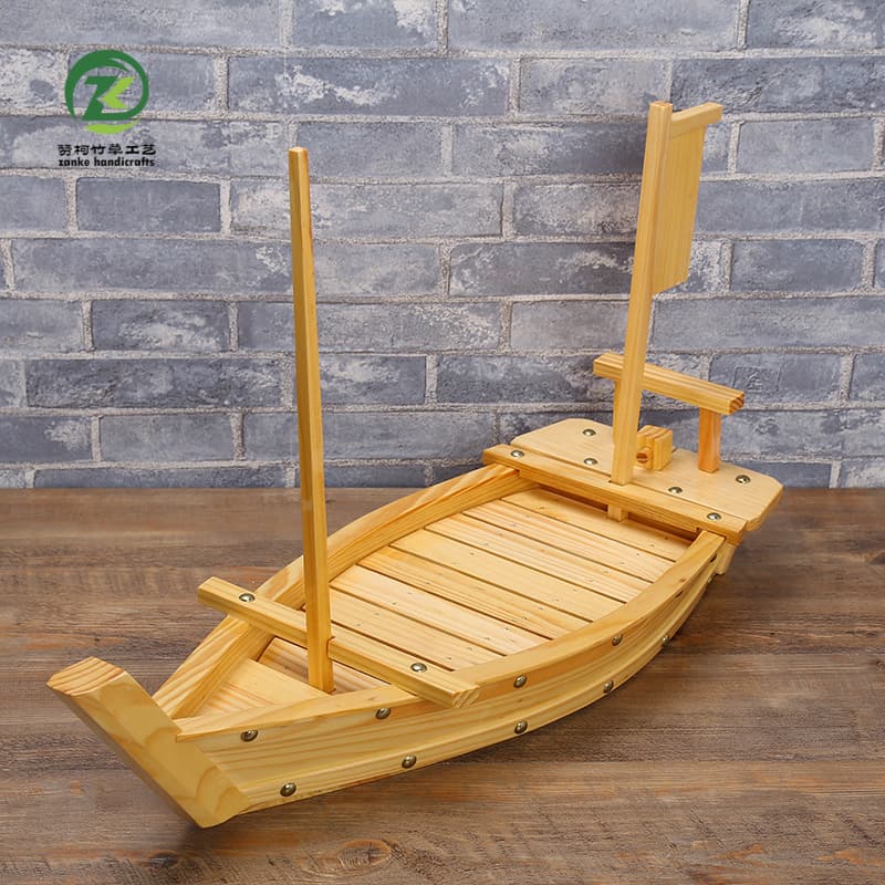Bamboo boat-shaped ornaments, buffet seafood platter, Japanese sushi boat, sashimi Shengtai hotel supplies