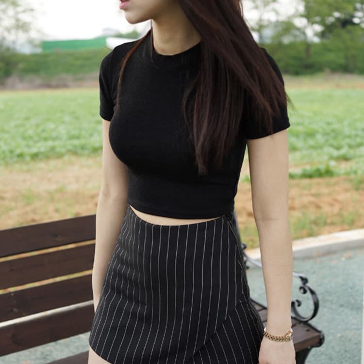 Summer 2021 Women's T-Shirt Short Sleeve Cotton Solid Color Ladies T-Shirt Half Turtleneck Base Layer Wholesale