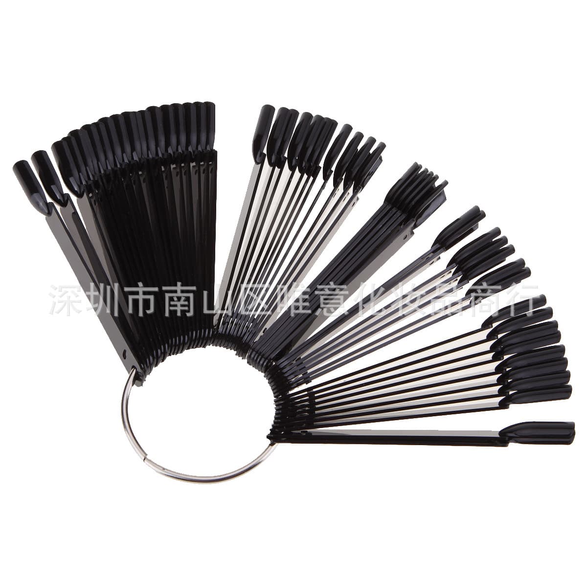 Nail Tool Wholesale Black Fan-Shaped Color Chart 50 Pieces Nail Color Swatch Card