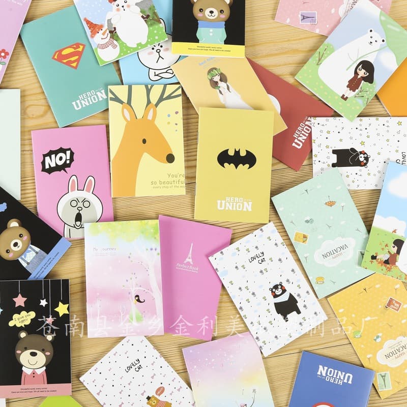 Manufacturer's Cute Cartoon Small Notebooks, Student Learning Supplies Notepads, Business Office Notebooks