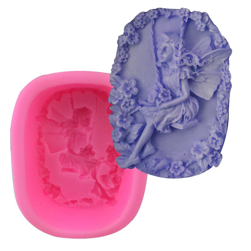 Wreath Of Flowers Angel Girl Swing Styling Silicone Mold Candle Mold Cake Mold Multi-Inbe Egg