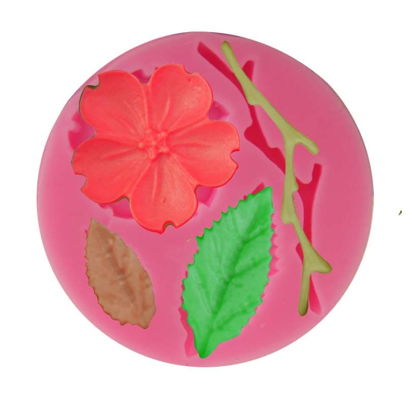 Plum Blossom Silicone Mold For Baking Chocolate Clay Cake Decorations DIY Ceramics Tools Uneven Shape Kitchen Dining Utensils