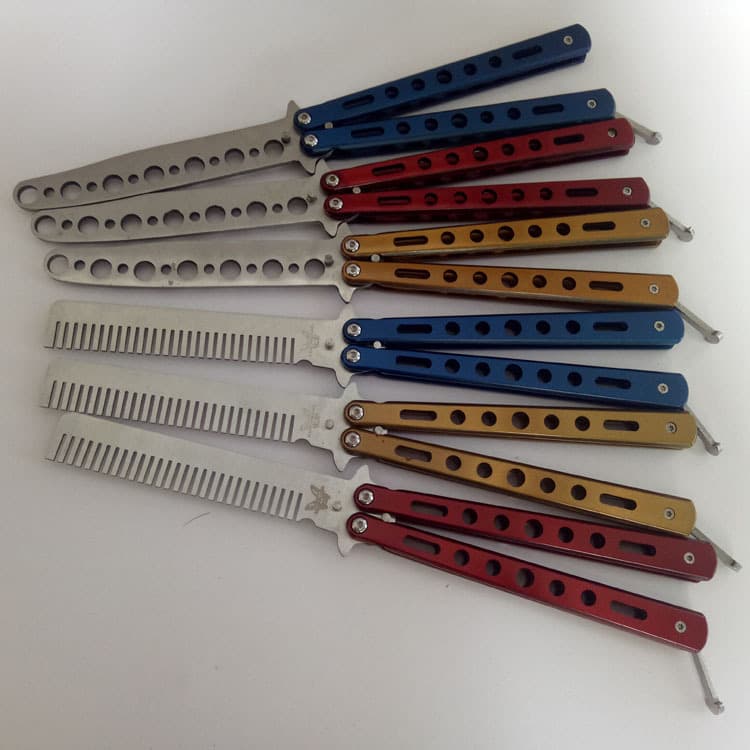 Factory Direct American Butterfly Training Knife Practice Comb Tool C-25 Multi-Color Comb