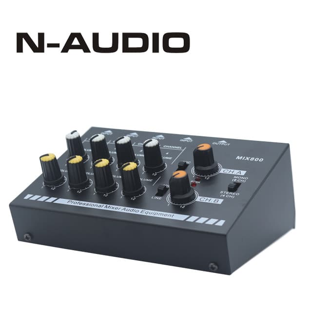 N-AUDIO MIX800 8-way mini mixer Mini Mixer stereo audio mixer