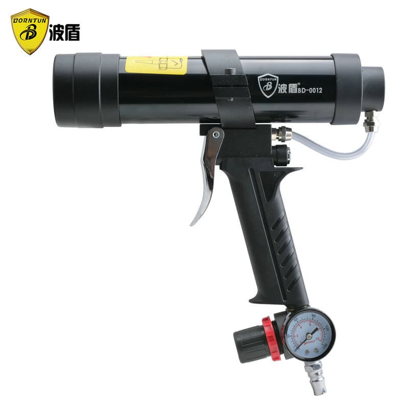 Bodun 310ML hard glue gun, gauge-adjustable pneumatic glass adhesive gun, silicone applicator BD-0012