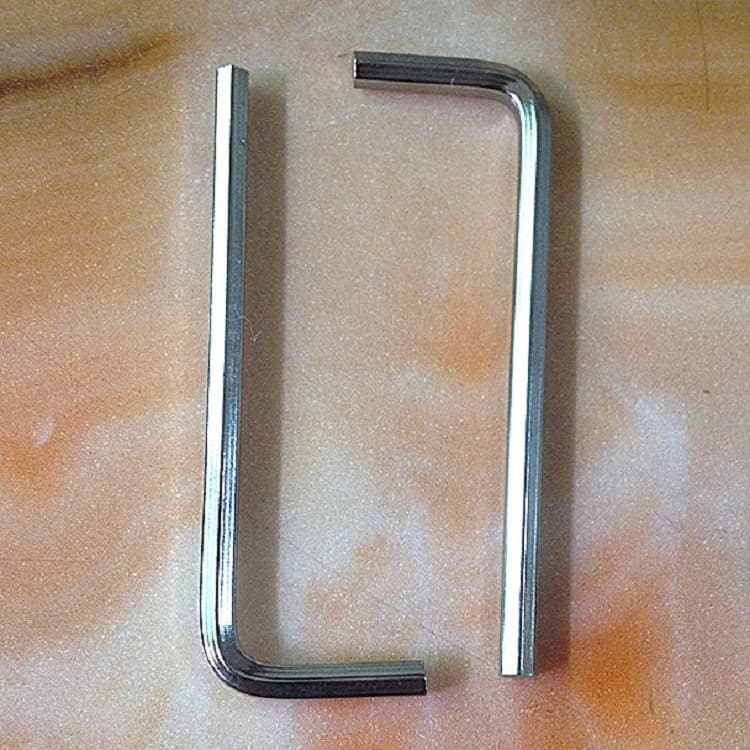 Manufacturer producing and selling furniture electronic screws, adapted to medium-high carbon steel hardened quenched L-type hex wrench H3*19*57