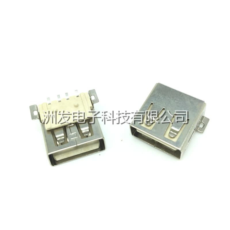 USB AF SMT Edge-Mount LCP Housing Full SMD USB Connector USB Female 180 Degree Surface Mount