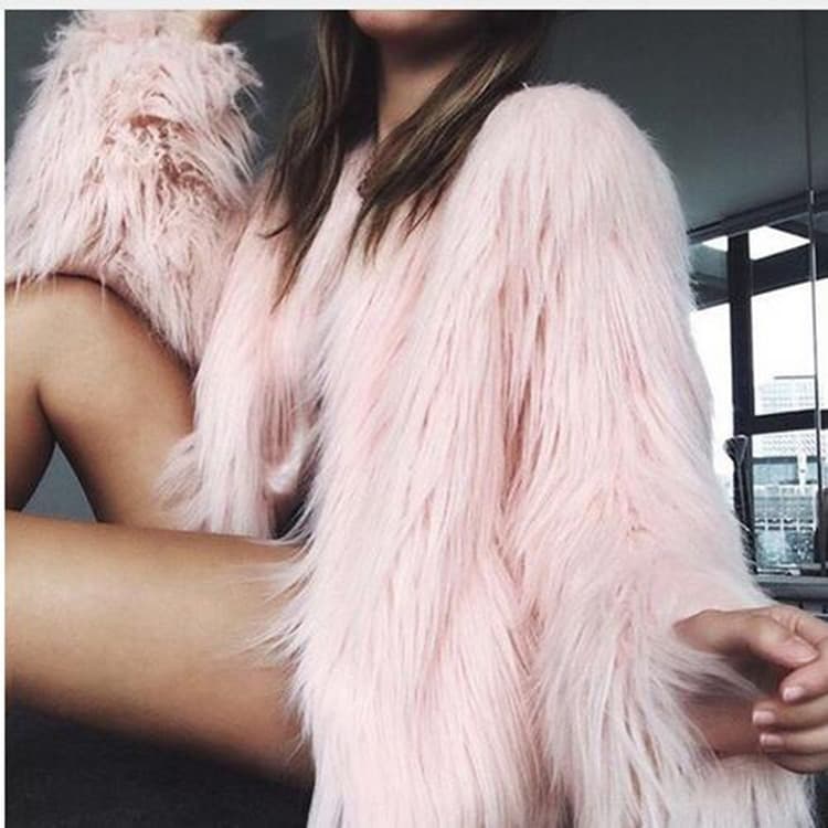 New Winter Autumn Faux Fur Coat Jacket for Women Thick Warm Faux Fur Outerwear
