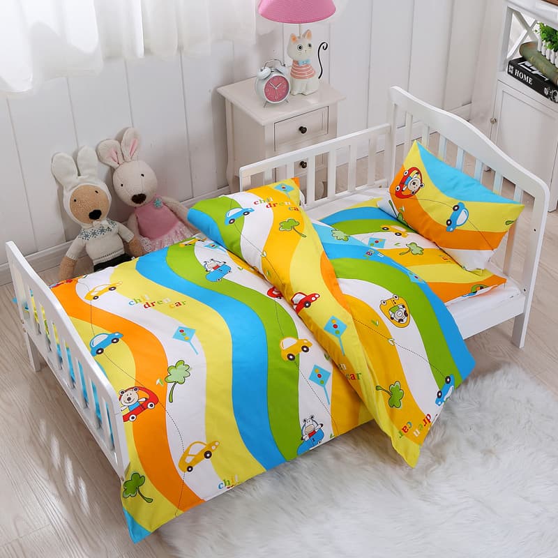 Antong Beibei Wholesale Pure Cotton Quilt, Cartoon Kindergarten Quilt Three-Piece Set, Six-Piece Set Student Bedding