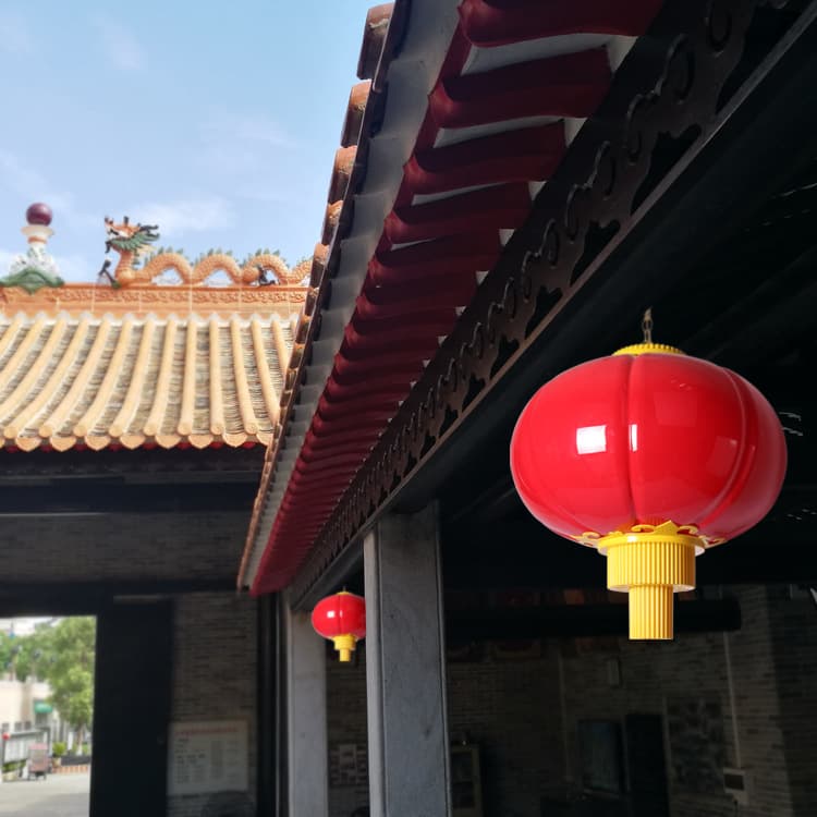 Zhongshan New Chinese Style Lantern Outdoor Courtyard Lighting Retro Illumination Fixture Wholesale Waterproof LED Pendant Light
