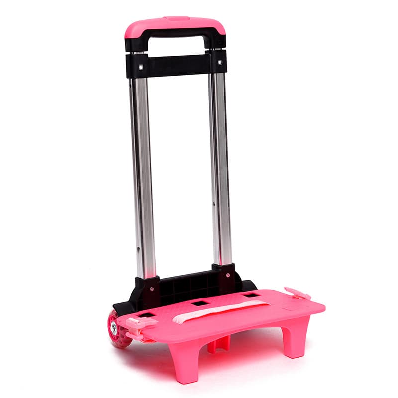 Detachable flashing two-wheel pull rod for elementary school students; lightweight and portable folding pull rod for children.