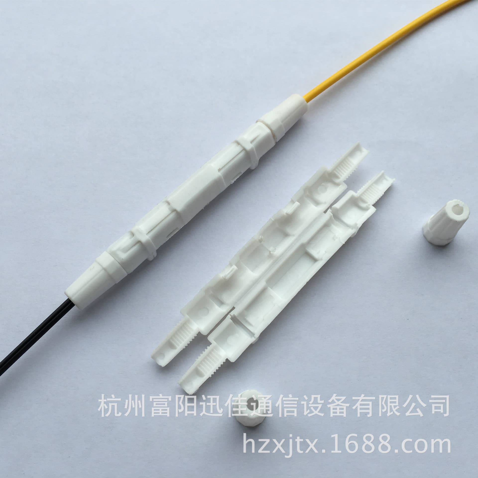 Circular drop cable protection box, fiber optic splice protection box, fiber optic splice box, drop cable splice box