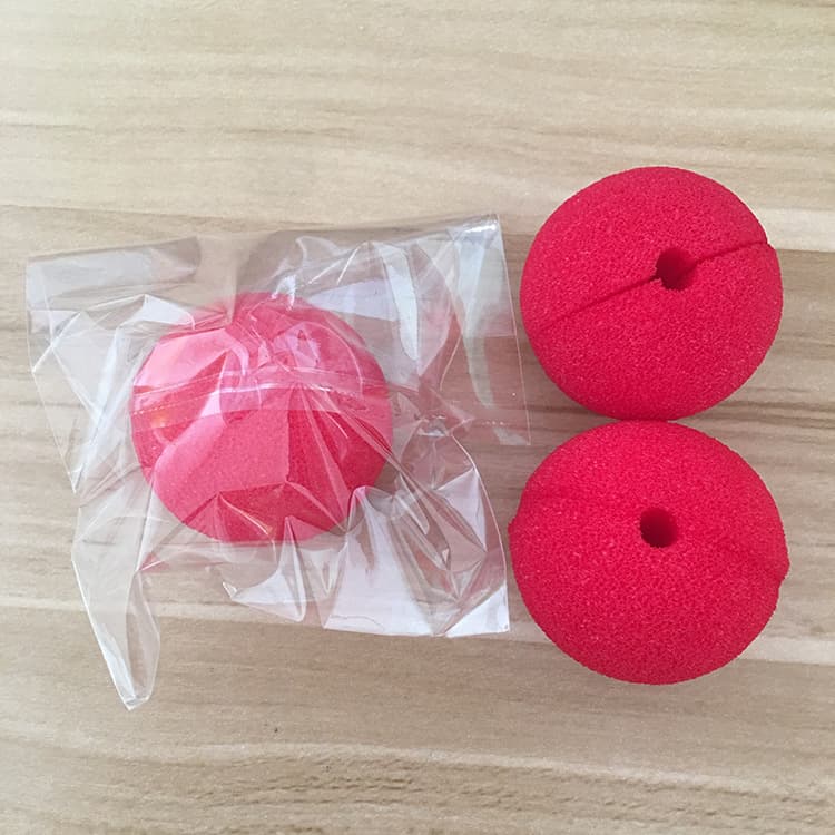 Specification 50mm Clown Nose Red Sponge Ball, OPP Individual Bag, Party Activity Supplies, Clown Costume