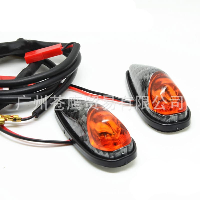 Motorcycle Accessories LED Headlight Cover Decoration Light Motorcycle Modified Carbon Fiber Turn Signal Electric Vehicle Turn Light