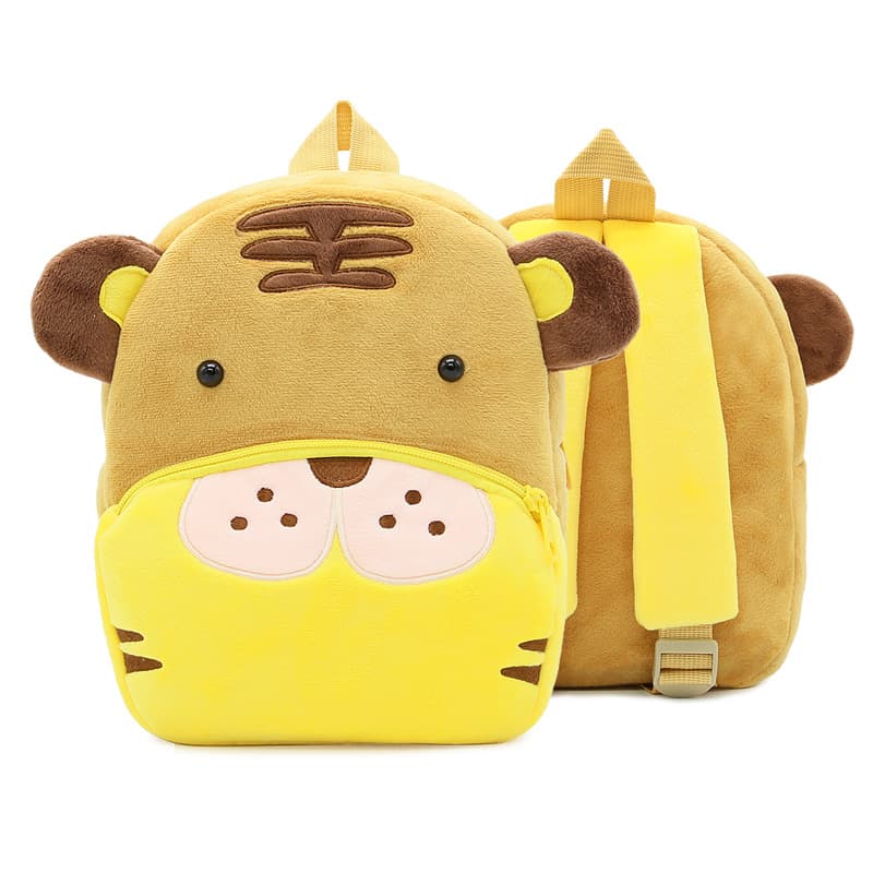 Little Tiger Zoo Children's Backpack, Plush Backpack, Animal Tiger Early Education Bag, Lightweight Bag