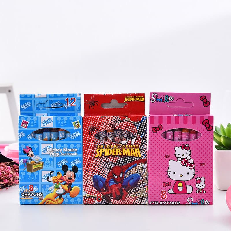 8-color crayons, children's painting supplies, creative cartoon oil pastels, stationery sets, kindergarten prize gifts