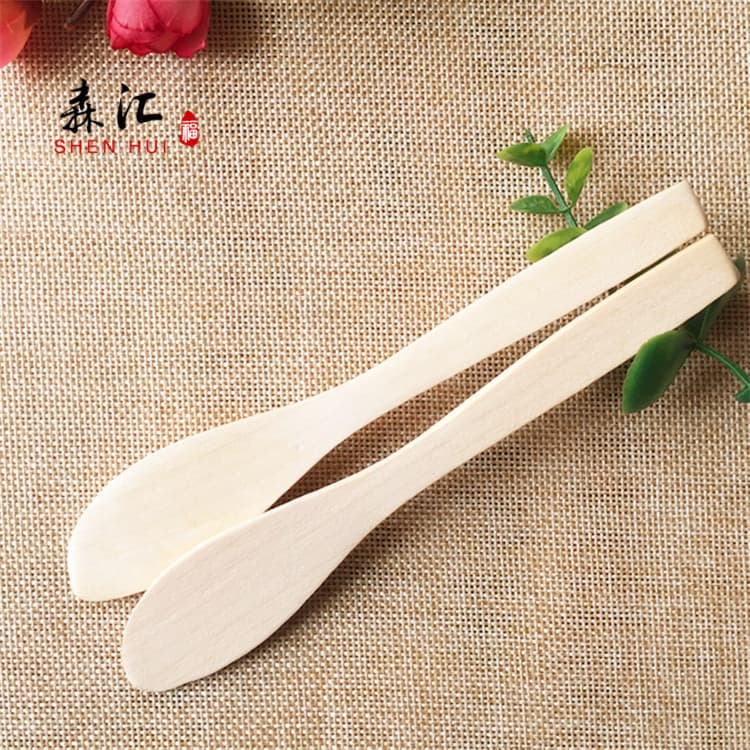 Wooden Dumpling Knife and Wonton Scoop for Mixing Filling, Facial Mask Spatula, Mud Spatula, Unpainted Factory Engraved LOGO