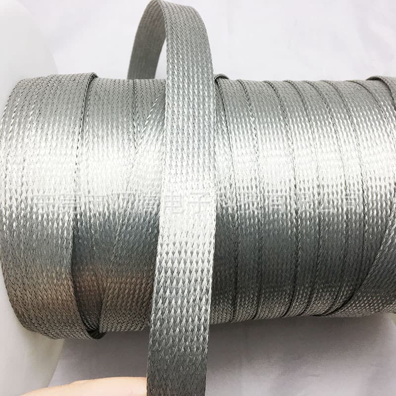 Bare Copper Tinned Copper Braided Wire 12MM Shielding Sleeve Shielding Mesh, Wire Sheath Mesh Expandable Metal Sleeve