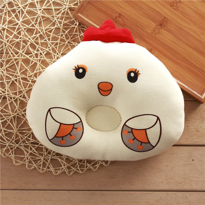 Baby Pillow Newborn Animal Shaping Pillow, Infant Anti-Flat Head Chick Cotton Core Shaping Pillow