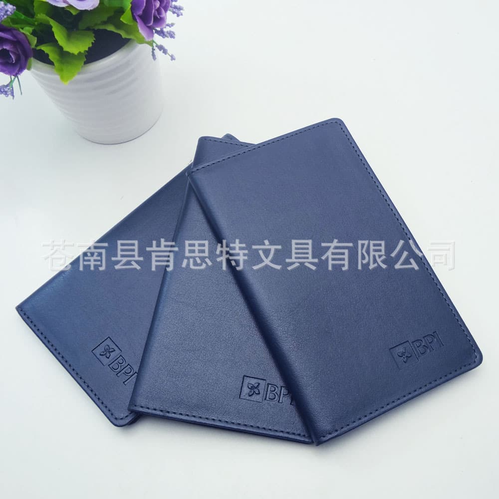 Wholesale 2017 2018 Navy Blue PU Soft Leather Cover Diary Slim Agenda Weekly Calendar