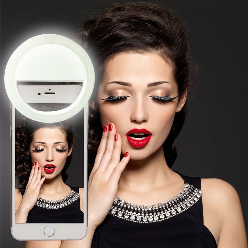 New LED Fill Light RK12 Rechargeable LED Flashlight Beauty Eye Selfie Live Streaming for Female Streamers