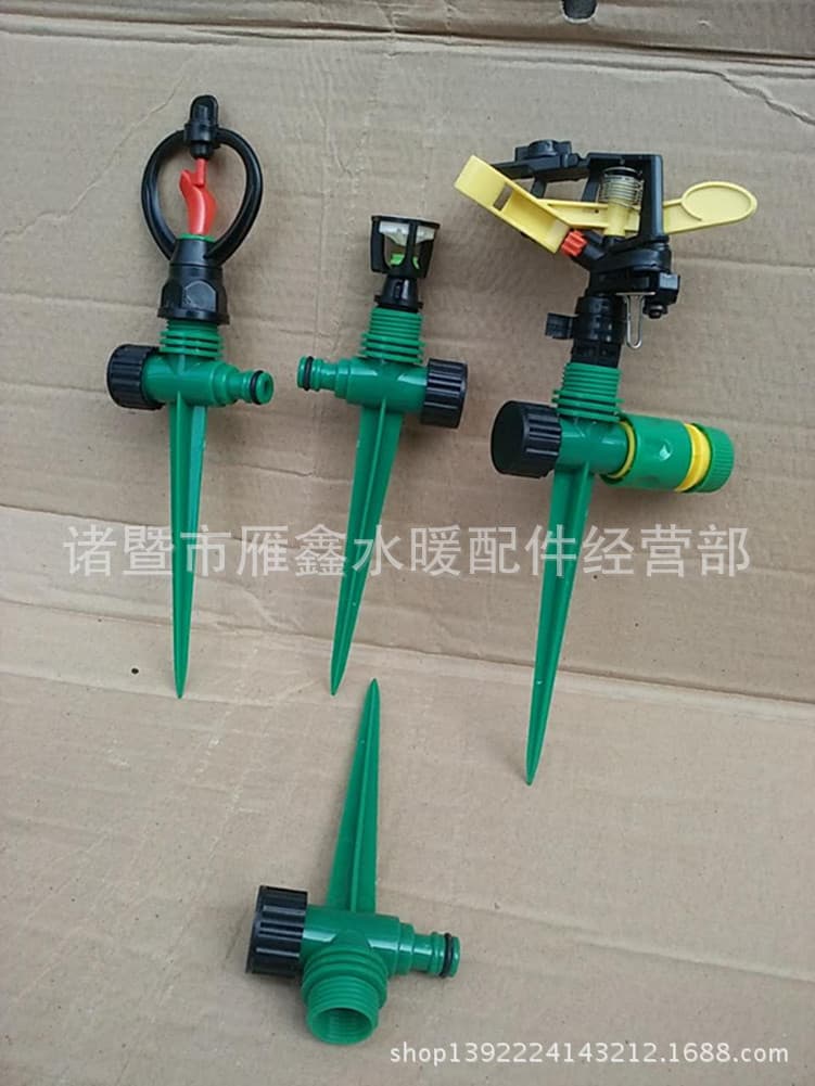 Agricultural Irrigation Ground Insert Stake Sprinkler Head Stand Pipe with Internal and External Double Threads Plastic Ground Insert