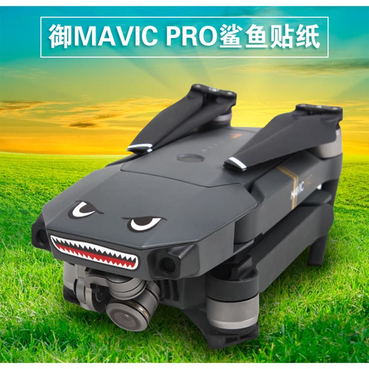 Shark Face Body Sticker for DJI Mavic 1/Air/Mavic 2/Air 2/Mavic Mini/Spark 3M Phone Sticker