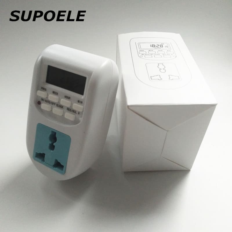 European German style socket timer LCD digital display time control switch AL-06 PLUG IN TIMER