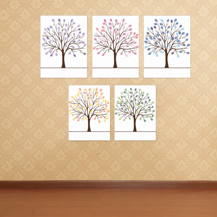 eBay Hot-Selling Small Tree Decorative Wall Background, Fingerprint Art Check-in Painting, Personalized Creative Tree Decorative Art