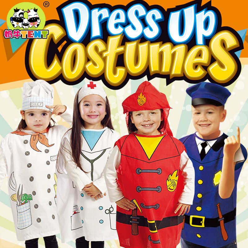 Halloween carnival cosplay masquerade costume Children's Day costume fire nurse chef police uniform