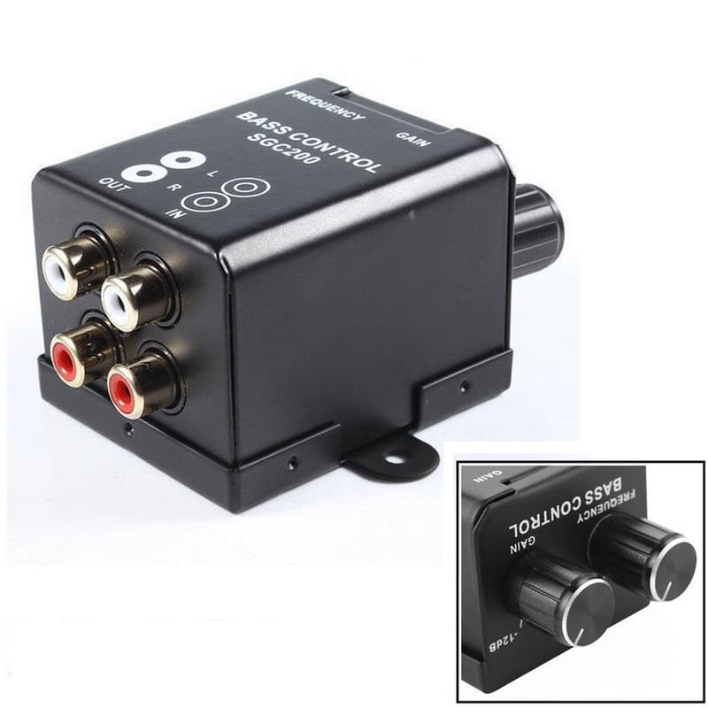 Universal Car Audio Amplifier Speaker Bass Controller Frequency Sound Audio Adjuster Automobile Accessories Subwoofer
