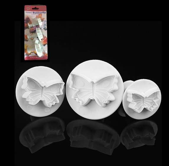 DIY Cake Mold 3Pcs Small Butterfly Fondant Cake Flower Embossing Tool Cutting Mold Biscuit Mold Wholesale Hardcover