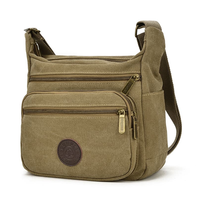 New men's casual bag canvas trendy and durable men's bag shoulder handbag casual crossbody bag Korean express bag