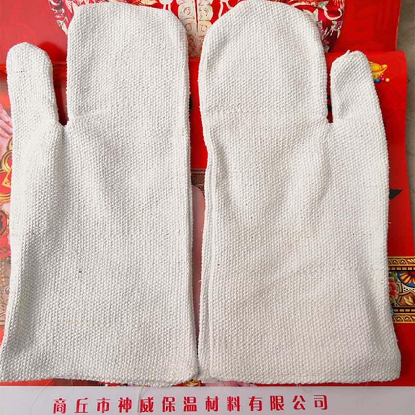 Wholesale Shenwei fireproof dust-free asbestos gloves, heat-insulating and flame-retardant two-finger gloves, high-temperature resistant and heat-resistant gloves
