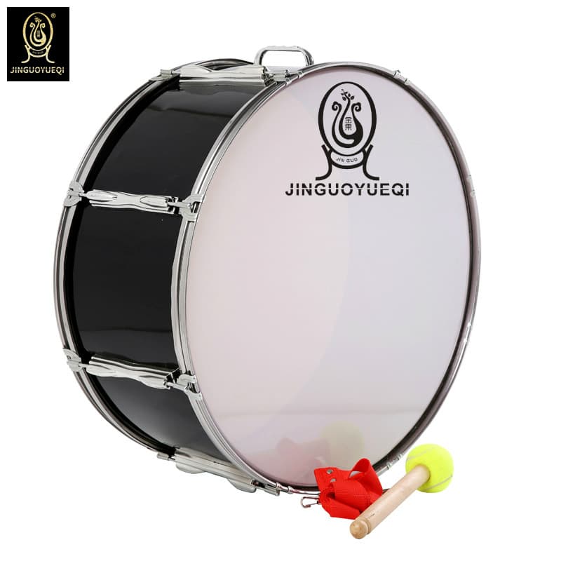 Golden Fruit Musical Instrument Black 22 Inch Steel Press Ring Big Drum Marching Band Big Drum Group Drum Young Pioneers Big Drum Western Drum